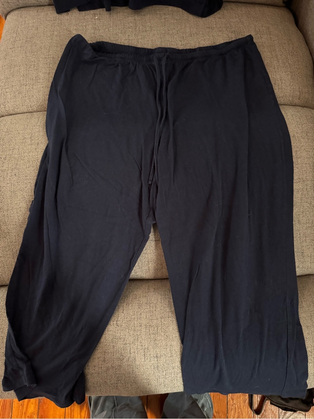 Ralph Lauren Navy Women’s Track Jogger Pajama Set with White Piping - Picture 3 of 4